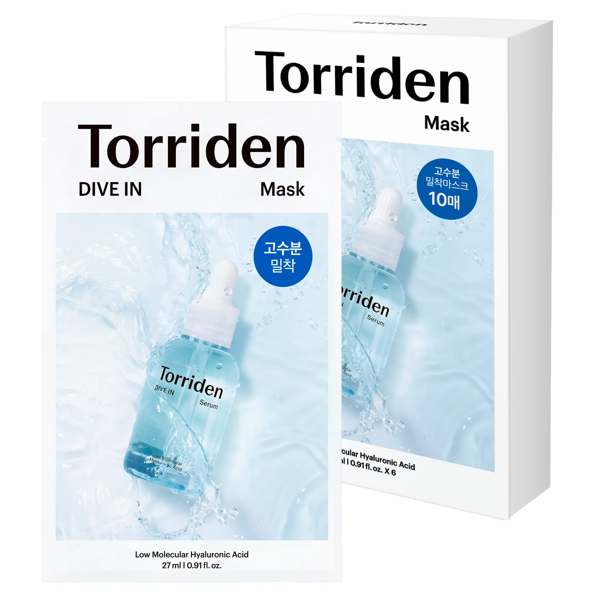 Torriden DIVE IN Low Molecular Hyaluronic Acid Mask x 10