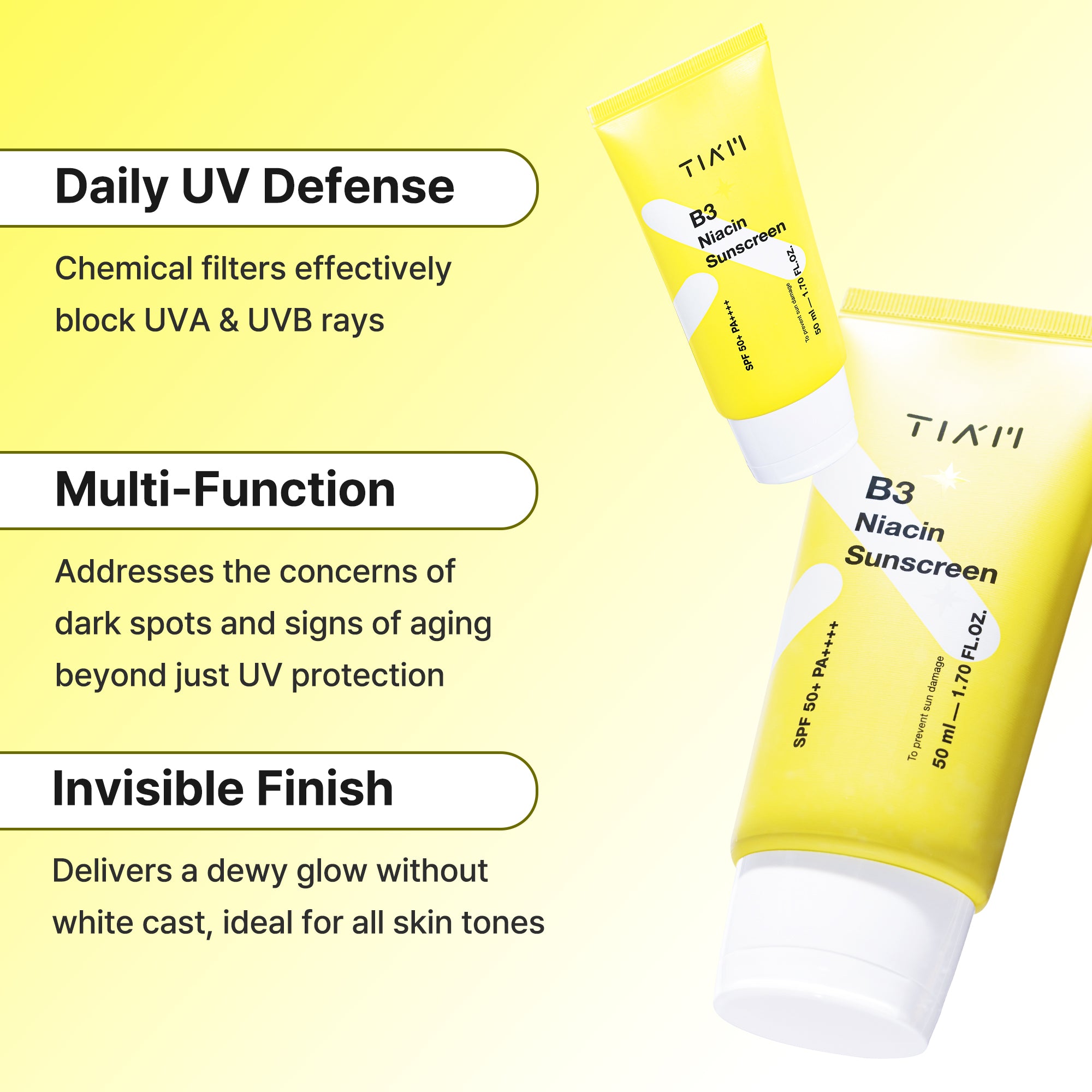 TIAM B3 Niacin Sunscreen 50ml