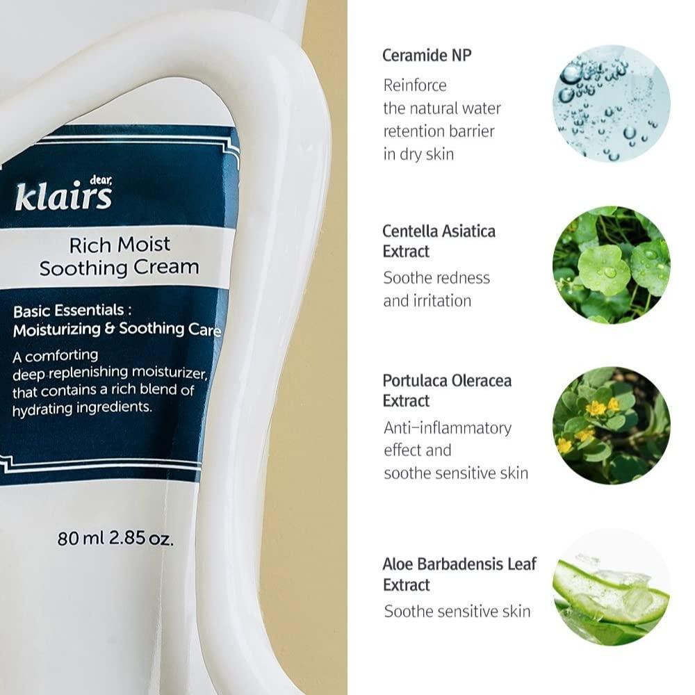 Dear Klairs Rich Moist Soothing Cream 80ml