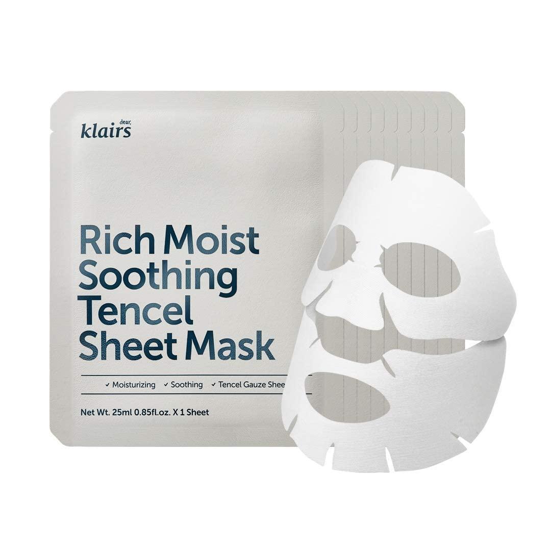 Dear Klairs Rich Moist Soothing Tencel Sheet Mask x 10