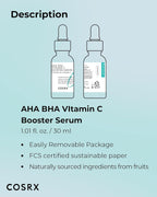 COSRX Refresh AHA BHA Vitamin C Booster Serum 30ml