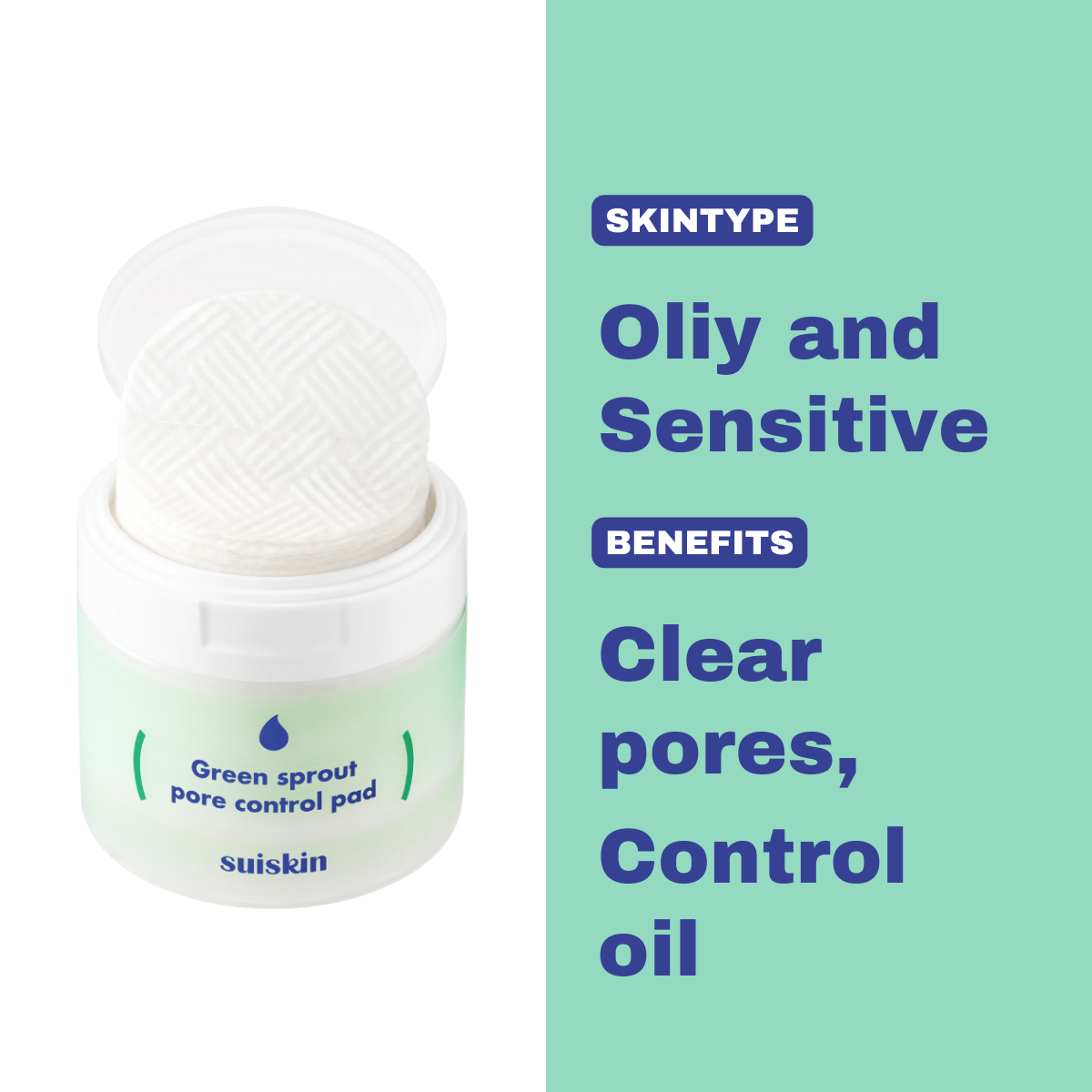 SUISKIN Green sprout pore control pad