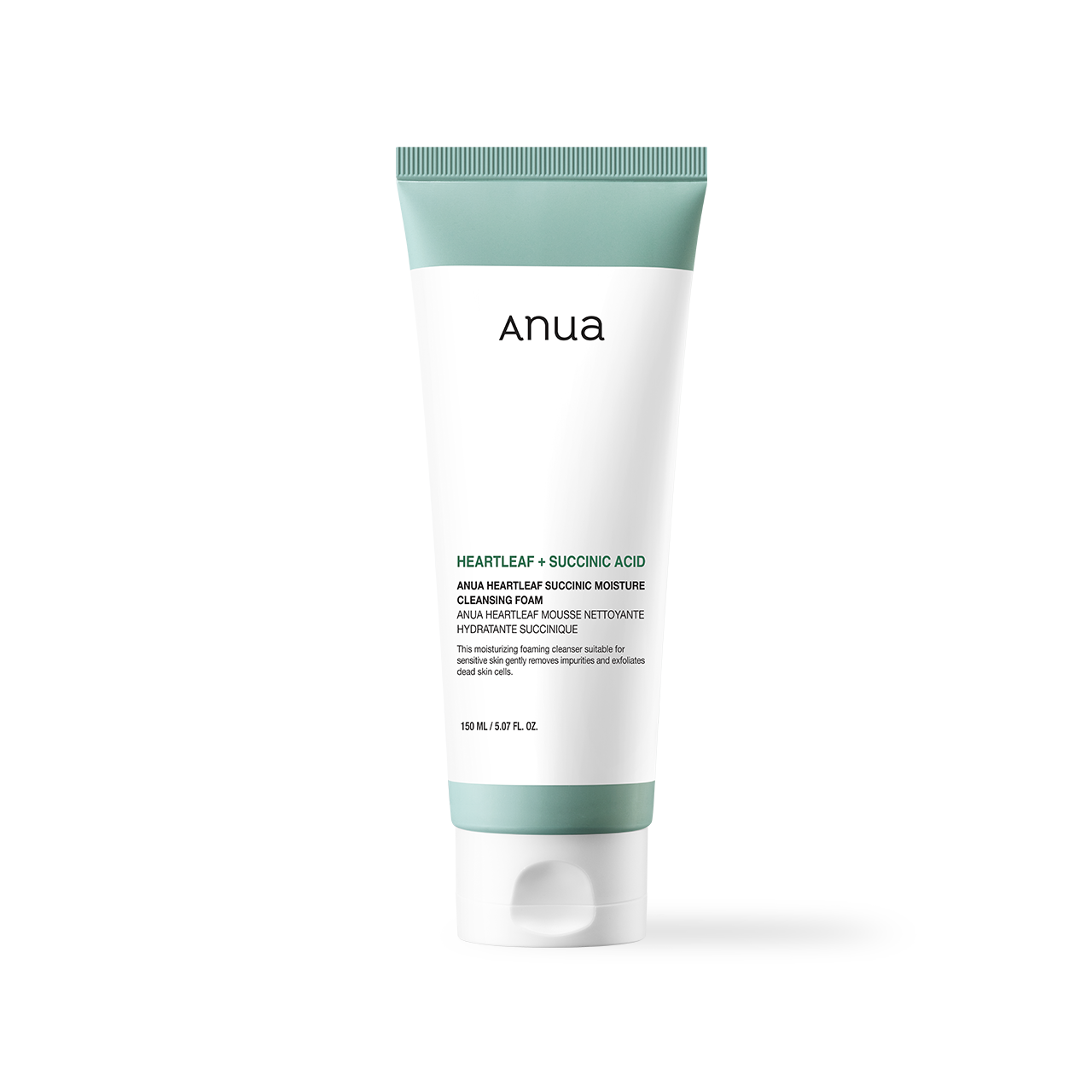 Anua Heartleaf Succinic Moisture Cleansing Foam 150ml - side view