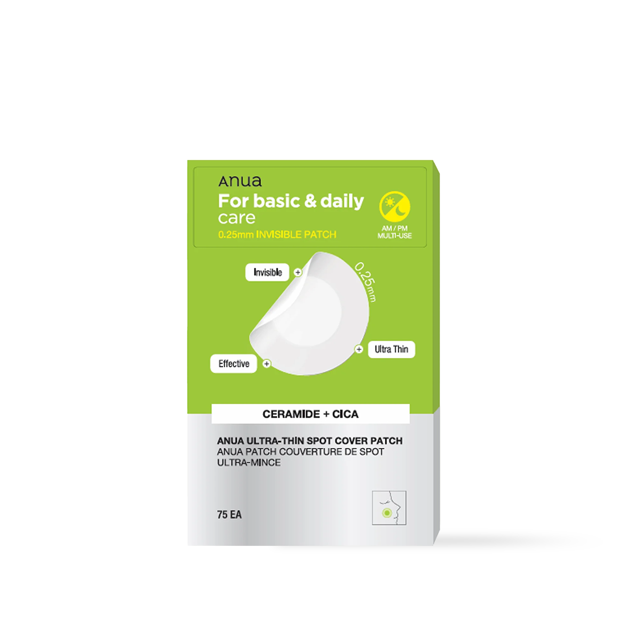 Anua Ultra Thin Spot Cover Patch 75ea - patch sizes