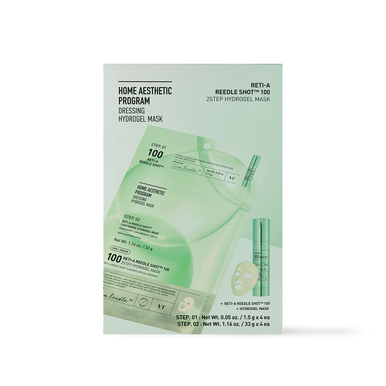 VT Cosmetics RETI-A Reedle Shot 100 2 STEP Hydrogel Mask
