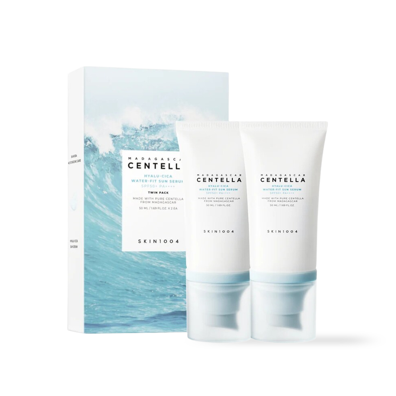 SKIN1004 Madagascar Centella Hyalu-Cica Water-Fit Sun Serum Twin Pack 50ml x 2