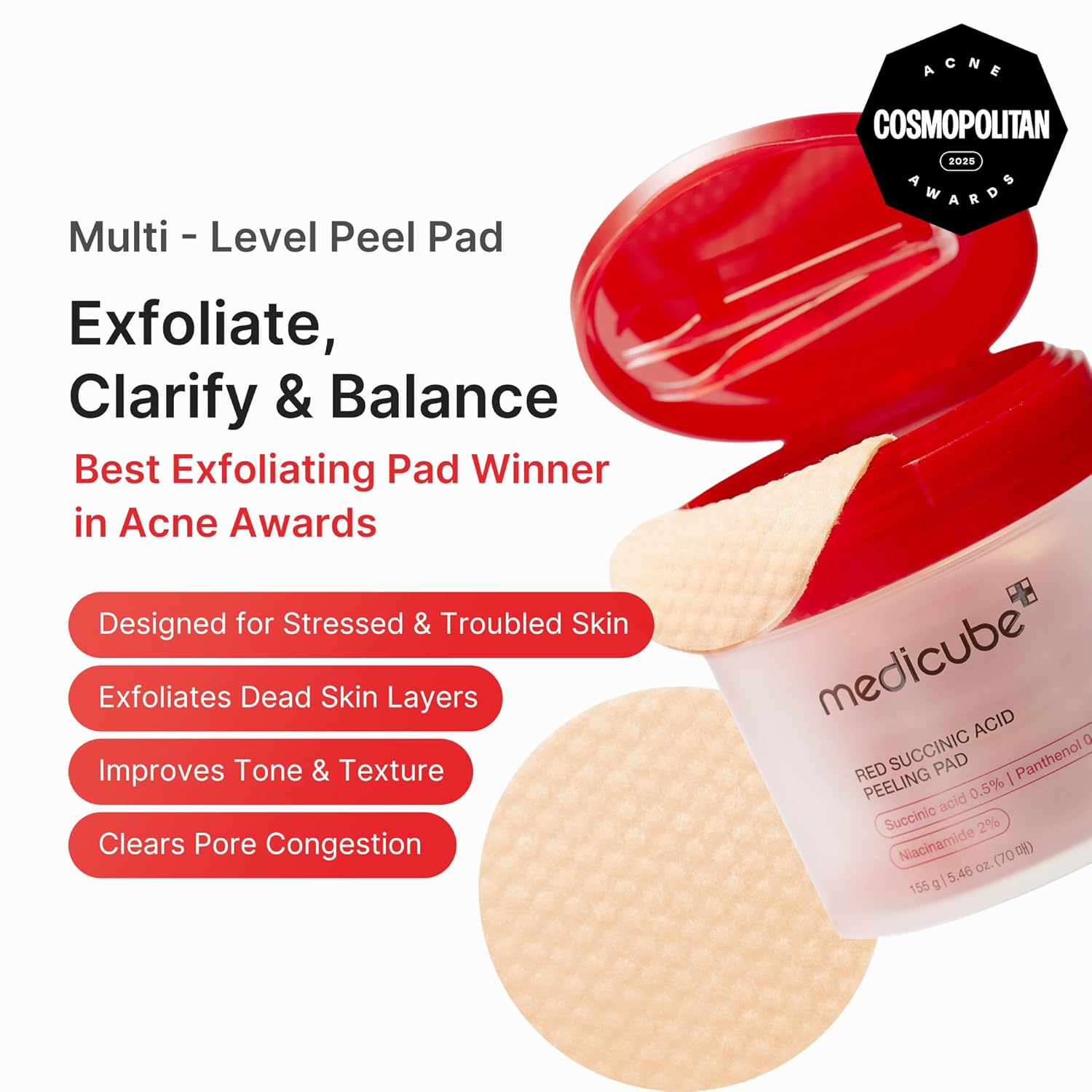 Medicube Red Succinic Acid Peeling Pads