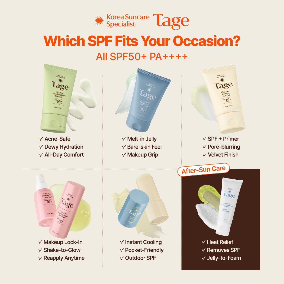 Tage Cica-Tree Water Jelly Sun Serum 50ml