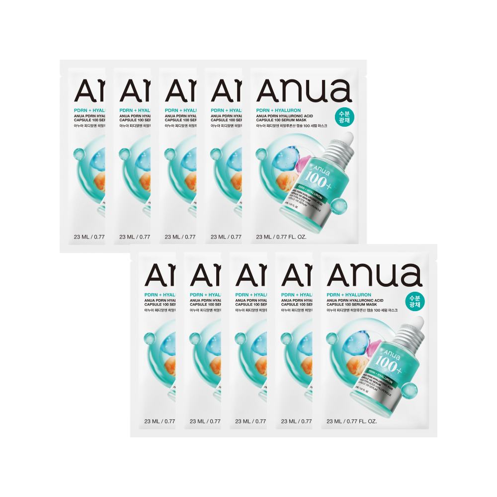 Anua PDRN Hyaluronic Capsule 100 Serum Mask x 10